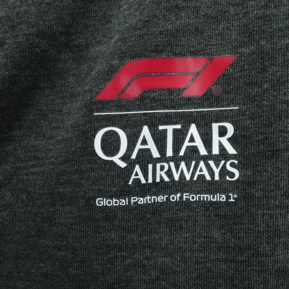 Qatar Airways Shirt Unisex Small Gray F1 Formula 1‎ Long Sleeve Graphic Crewneck